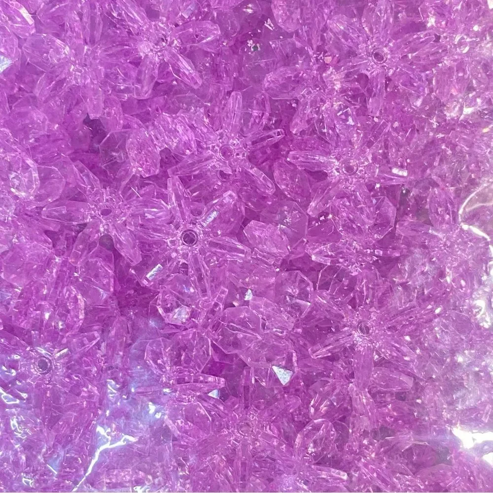 Darice Purple Craft Beads NWT Starflake Light 18MM 500 Pieces Jewelry Making